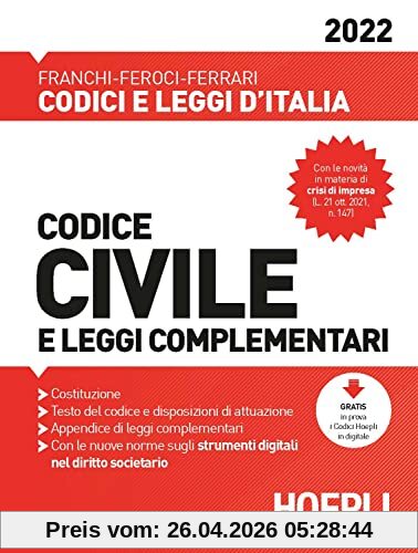 Codice Civile E Leggi Complementari 2022