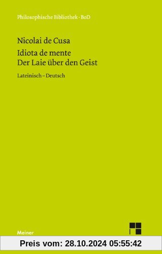 Schriften in deutscher Übersetzung: Der Laie über den Geist: HEFT 21