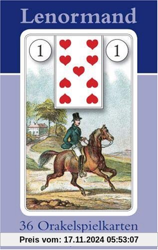 Lenormand Orakelkarten mit Kartenabbildungen: 36 Orakelkarten