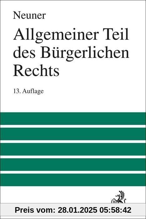 Allgemeiner Teil des Bürgerlichen Rechts (Großes Lehrbuch)