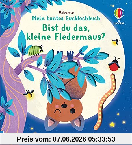 Mein buntes Gucklochbuch: Bist du das, kleine Fledermaus?: ab 6 Monaten