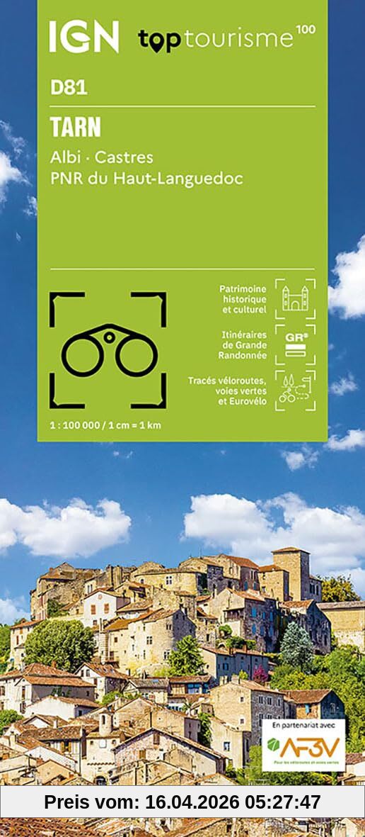 81 Tarn Albi Castres: 1:100000 (TOP 100)