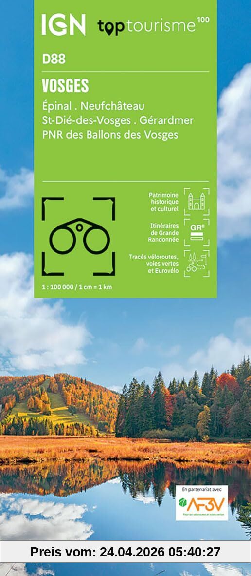 88 Vosges: 1:100000 (TOP 100)
