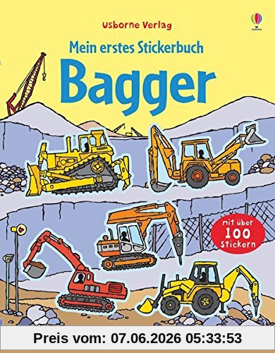 Mein erstes Stickerbuch: Bagger