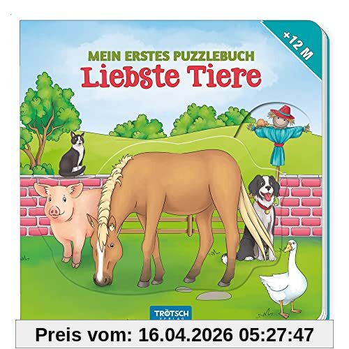 Trötsch Pappenbuch Mein erstes Puzzlebuch Liebste Tiere: Beschäftigungsbuch Spielbuch Puzzlebuch
