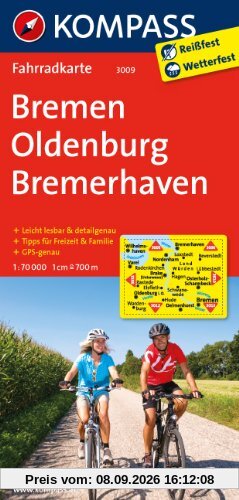 Bremen - Oldenburg - Bremerhaven 1 : 70 000: Fahrradkarte. GPS-genau. Fahrradkarte. GPS-genau. Leicht lesbar & detailgenau. Tipps für Freizeit & Familie