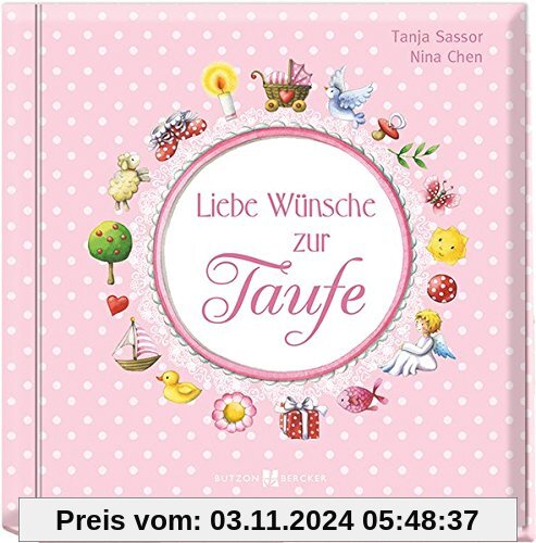 Liebe Wünsche zur Taufe (rosa)