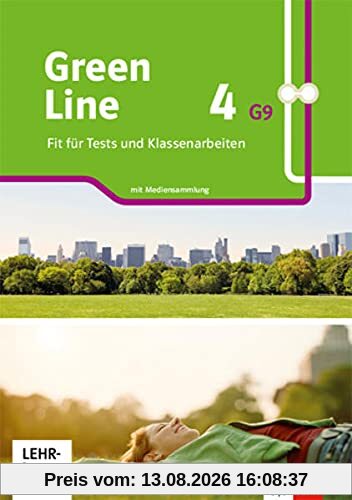 Green Line 4 G9: Fit für Tests und Klassenarbeiten. Arbeitsheft mit Lösungen und Mediensammlung Klasse 8 (Green Line G9. Ausgabe ab 2019)