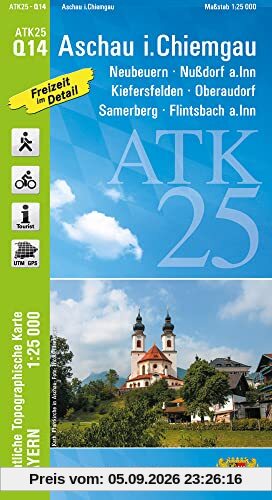 ATK25-Q14 Aschau i.Chiemgau (Amtliche Topographische Karte 1:25000): Neubeuern, Nußdorf a.Inn, Kiefersfelden, Oberaudorf, Samerberg, Flintsbach a.Inn ... Amtliche Topographische Karte 1:25000 Bayern)