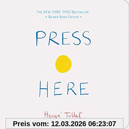 Hervé Tullet Press Here, (Baby Board Book, Learning To Read Book, Toddler Board Book, Interactive Book For Kids)