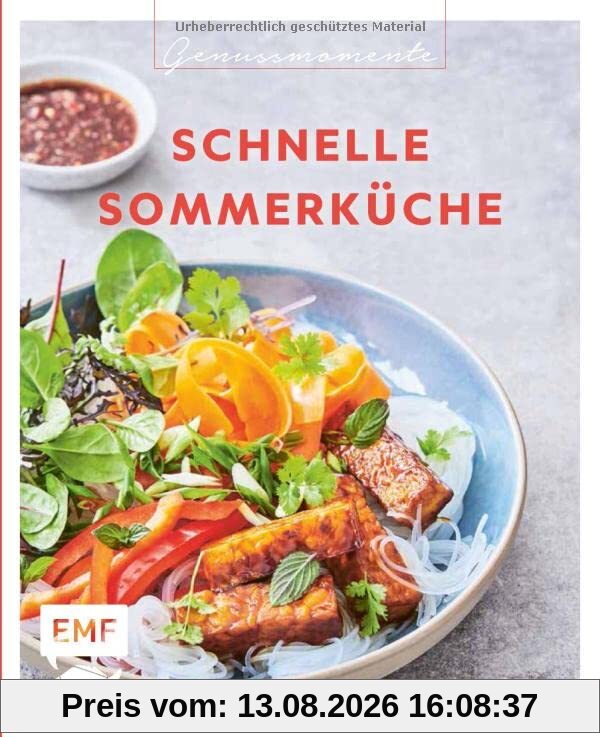 Genussmomente: Schnelle Sommerküche: Leichte Gerichte fix gekocht: Wassermelonensalat mit Feta, Spicy Gurken mit Kokos, Johannisbeer-Lassi und mehr!