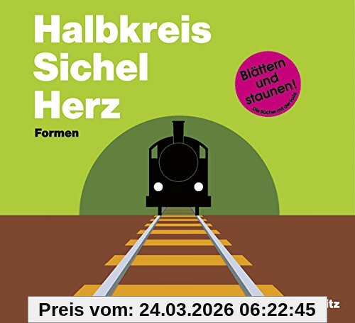 Halbkreis Sichel Herz. Formen.: Bilderbuch mit transparenter Folie