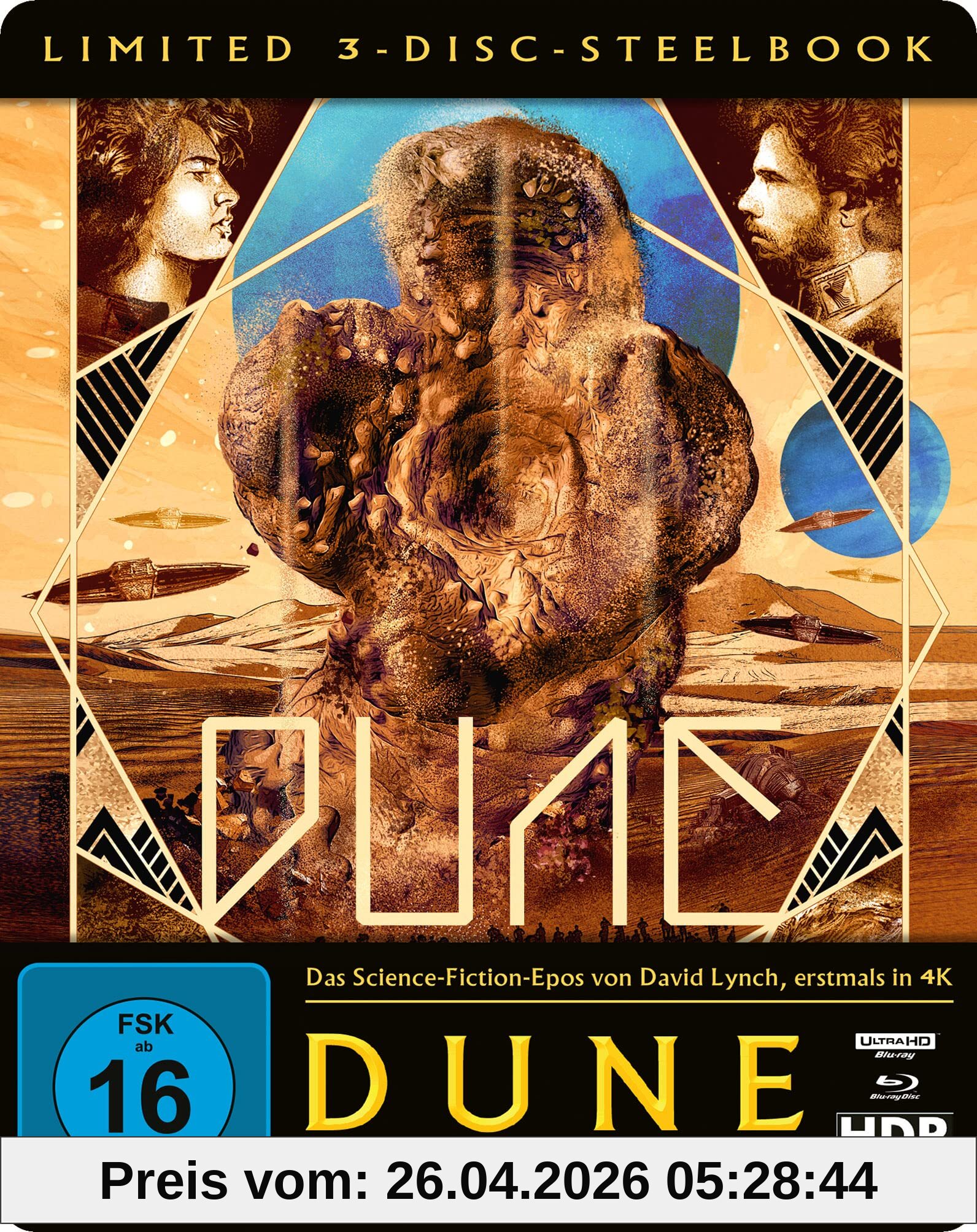 Dune - Der Wüstenplanet, 2 Blu-rays + 4K-Ultra-HD (Steelbook-Edition)