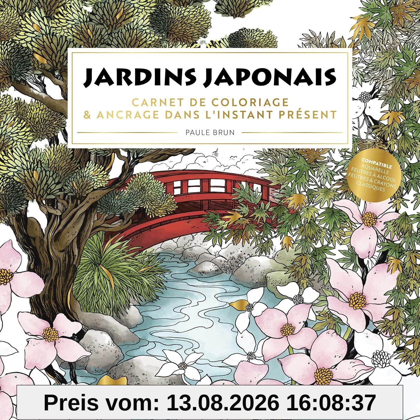 Jardins japonais : carnet de coloriage & ancrage dans l'instant présent