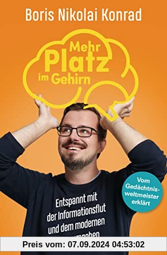 Mehr Platz im Gehirn: Entspannt mit der Informationsflut und dem modernen Leben umgehen - Vom Gedächtnisweltmeister erkl