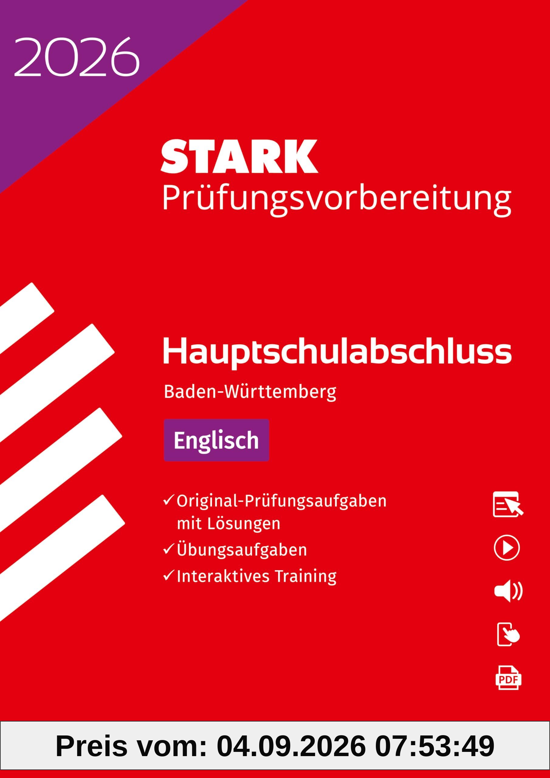 STARK Englisch - Hauptschulabschluss 2026 BW - Prüfungsvorbereitung inkl. Lösungen (Abschlussprüfungen)