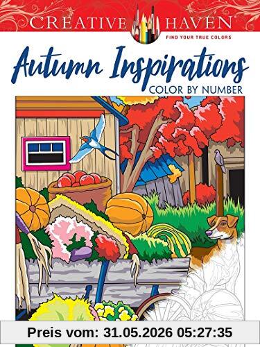 George Toufexis Creative Haven Autumn Inspirations Color By Number (Creative Haven Coloring Books)