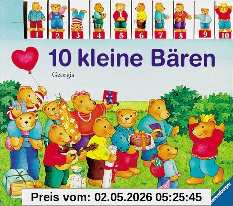 10 kleine Bären: Bilderbuch mit Registerstanzung