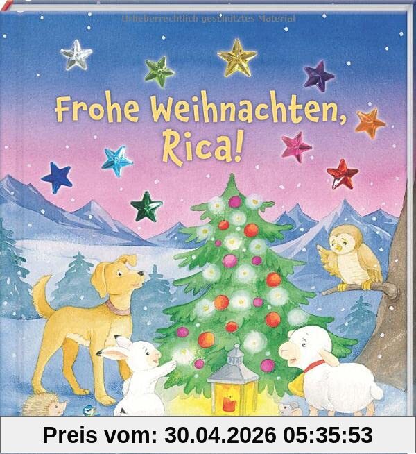 Frohe Weihnachten, Rica!: Funkel-Bilderbuch mit Glitzersteinen (Bilderbuch mit integriertem Extra - Ein Weihnachtsbuch: Kinderbücher ab 3 Jahre)