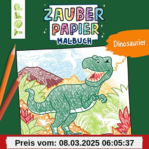 Zauberpapier Malbuch Dinosaurier: Entdecke versteckte Muster und Motive!