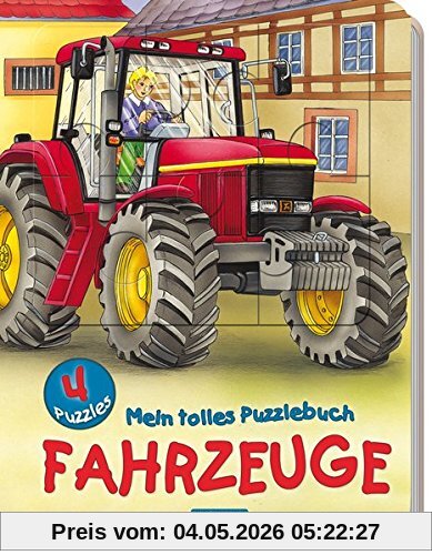 Mein tolles Puzzlebuch Fahrzeuge: 4 Puzzles, je 12 Teile