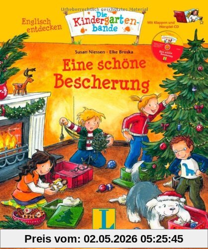 Eine schöne Bescherung - Buch mit Hörspiel-CD: Englisch entdecken - Die Kindergartenbande , Englisch