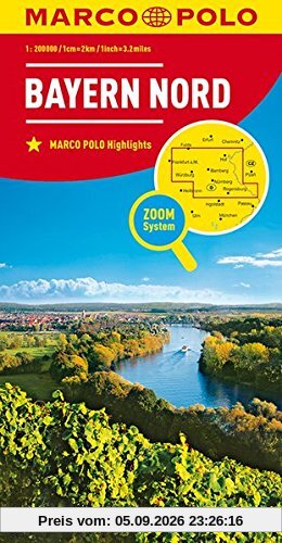 MARCO POLO Karte Deutschland Blatt 12 Bayern Nord 1:200 000 (MARCO POLO Karte 1:200000)