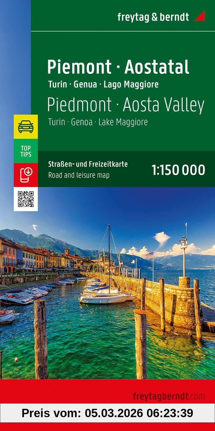 unbekannt Piemont - Aostatal, Straßen- Und Freizeitkarte 1, 150.000, Freytag & Berndt, Turin - Genua - Lago Maggiore, Mit Top Tips (freytag & Berndt Auto +