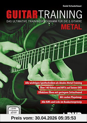 Guitar Training Metal (mit Daten-DVD): Das ultimative Trainingsprogramm für die E-Gitarre