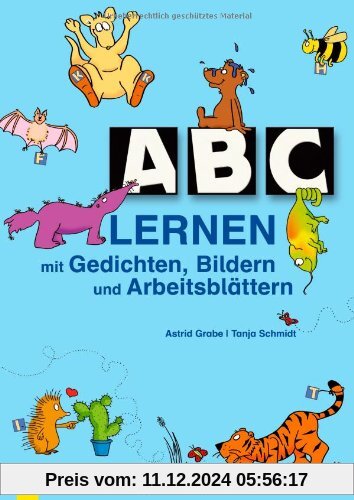 ABC lernen: Mit Gedichten, Bildern und Arbeitsblättern. Für die Klassen 1/2