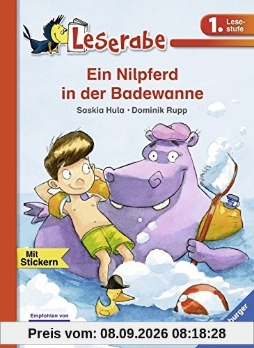 Leserabe - 1. Lesestufe: Ein Nilpferd in der Badewanne