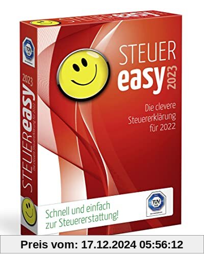 STEUEReasy 2023, clevere Schritt-für-Schritt Steuersoftware für die Steuererklärung 2022, für Steuer-Anfänger, CD-Versio