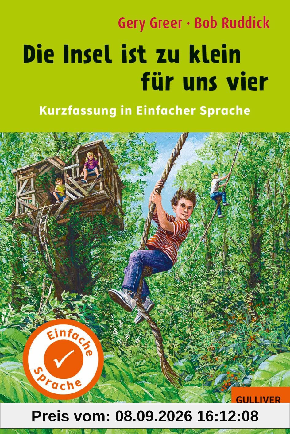 Kurzfassung in Einfacher Sprache. Die Insel ist zu klein für uns vier