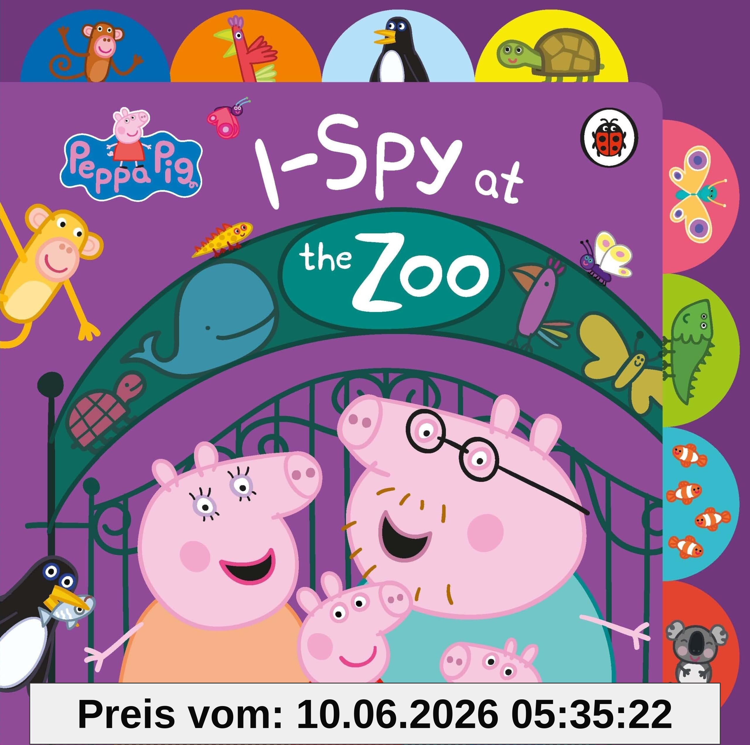 Peppa Pig: I Spy at the Zoo: Tabbed Board Book