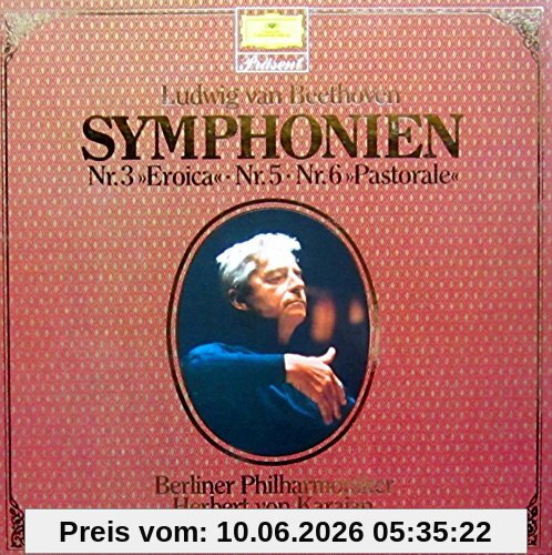 Beethoven: Symphonien Nr. 3 Eroica, Nr. 5 & Nr. 6 Pastorale [Vinyl Schallplatte] [2 LP Box-Set]