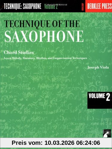 Joseph Viola Technique Of The Saxophone - Volume 2, Chord Studies