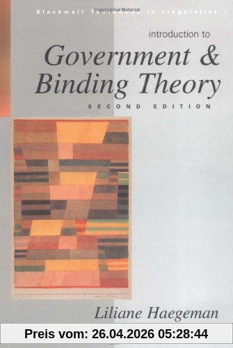 Introduction to Government & Binding Theory (Blackwell Textbooks in Linguistics, 1)