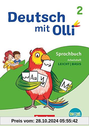 Deutsch mit Olli - Sprache 2-4 - Ausgabe 2021 - 2. Schuljahr: Arbeitsheft Leicht / Basis - Mit BOOKii-Funktion und Testh