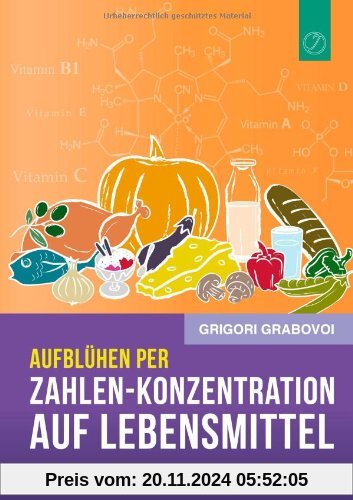 Aufblühen per Zahlen-Konzentration auf Lebensmittel