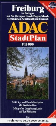 ADAC StadtPlan Freiburg i. Br., GPS-genau: Mit Au, Ebringen, Gundelfingen, Merzhausen, Schallstadt und Umkirch. Mit City- und Durchfahrtsplan. Mit ... Mit Postleitzahlen. Mit großer Umgebungskarte
