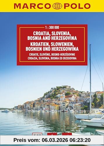 unbekannt Marco Polo Reiseatlas Kroatien, Slowenien, Bosnien Und Herzegowina 1, 300.000, Mit Europa 1 , 4, 5 Mio.