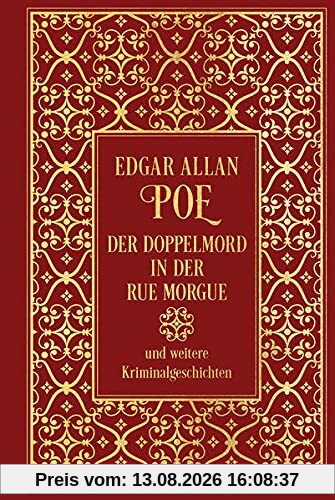 Der Doppelmord in der Rue Morgue und weitere Kriminalgeschichten: Leinen mit Goldprägung