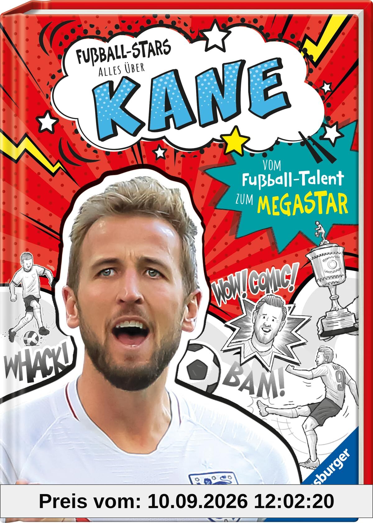Fußball-Stars - Alles über Kane (Erstlesebuch ab 7 Jahren), Fußball-Geschenke für Jungs und Mädchen: Vom Fußball-Talent zum Megastar (Megastars)