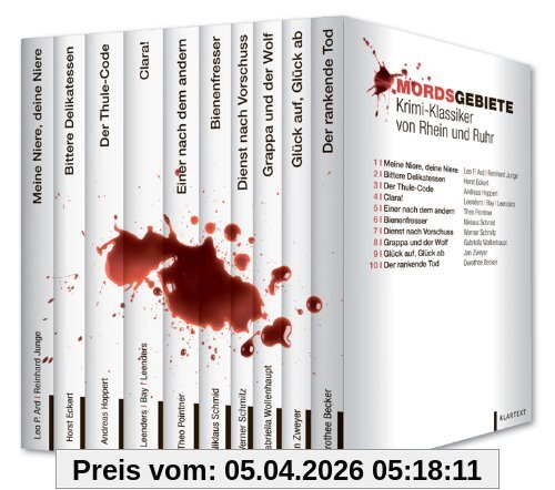 Mordsgebiete. Krimi-Klassiker von Rhein und Ruhr: Gesamtausgabe von 10 Bänden