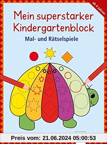 Mein superstarker Kindergartenblock: Mal- und Rätselspiele