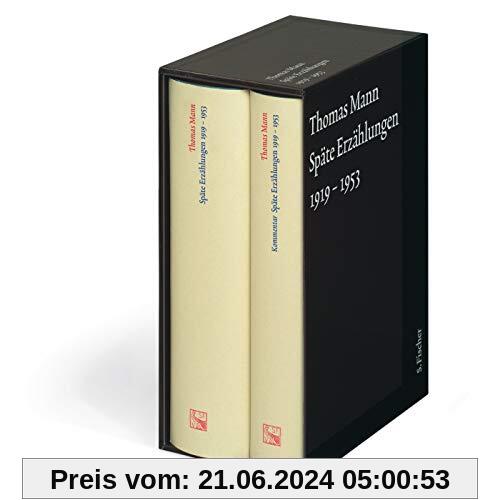 Späte Erzählungen 1919-1953: Text und Kommentar in einer Kassette (Thomas Mann, Große kommentierte Frankfurter Ausgabe. 