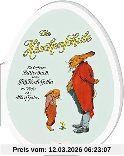 Albert Sixtus Die Häschenschule, Kleines Pappbilderbuch In Ei-Form