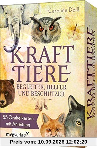 Krafttiere – Begleiter, Helfer und Beschützer: 55 Orakelkarten mit Anleitung