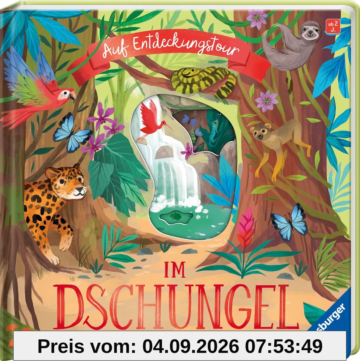 Auf Entdeckungstour: Im Dschungel - Ravensburger Sachwissen für Kinder ab 2 Jahren. Spielbuch mit 3D-Effekt, Klappen und Gucklöcher