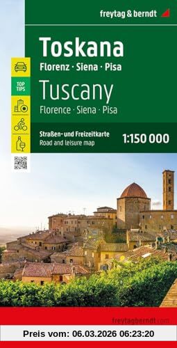 Toskana, Straßen- Und Freizeitkarte 1, 150.000, Freytag & Berndt, Mit Infos, Top Tips, Weinführer, Innenstadtplan Florenz (freytag & Berndt Auto +